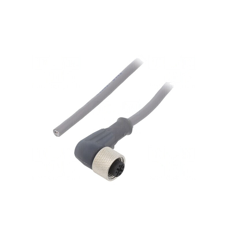 Cablu conectare M12 4 PIN unghi 10m 250VAC 2.5A | Electronic-mag.ro | Componente Electronice