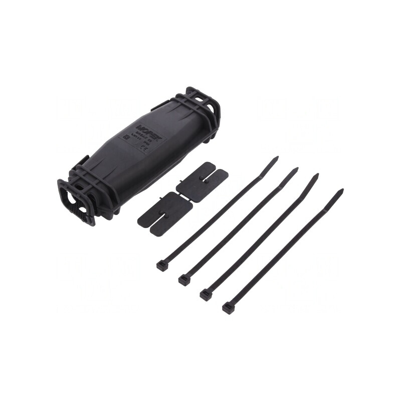 Mufă cu Gel Polipropilenă Neagră IP68 165mm | Electronic-mag.ro | Componente Electronice