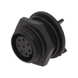 Conector Circular Soclu Mamă 8 PIN IP68 125V | Electronic-mag.ro | Componente Electronice