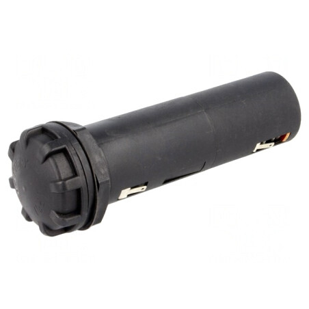 Suport Baterii Negru cu 2 Urechi pentru Lipire UL94V-0 | Electronic-mag.ro | Componente Electronice