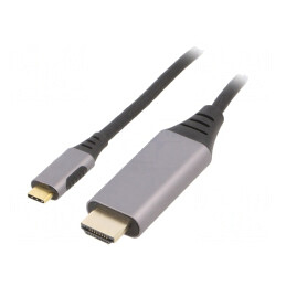 Adaptor USB 3.0 HDMI USB-C 1,8m Negru/Gri | Electronic-mag.ro | Componente Electronice
