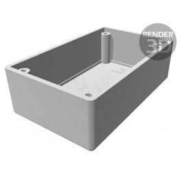 Carcasă Ecranare ABS/Oțel Inoxidabil 66x104x45mm | Electronic-mag.ro | Componente Electronice