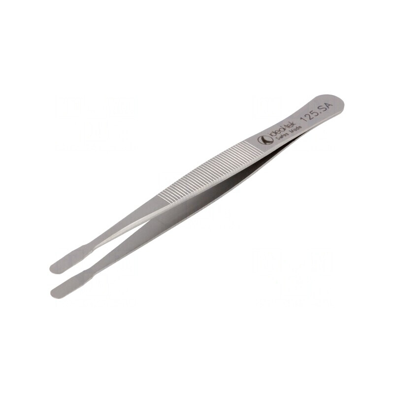 Pensetă Dreaptă 120mm Vârf Plat 125.SA | Electronic-mag.ro | Componente Electronice