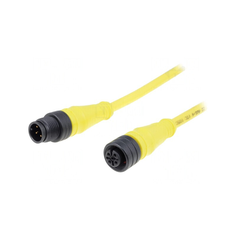 Cablu senzori/automatizări M12 4 pini 3m | Electronic-mag.ro | Componente Electronice