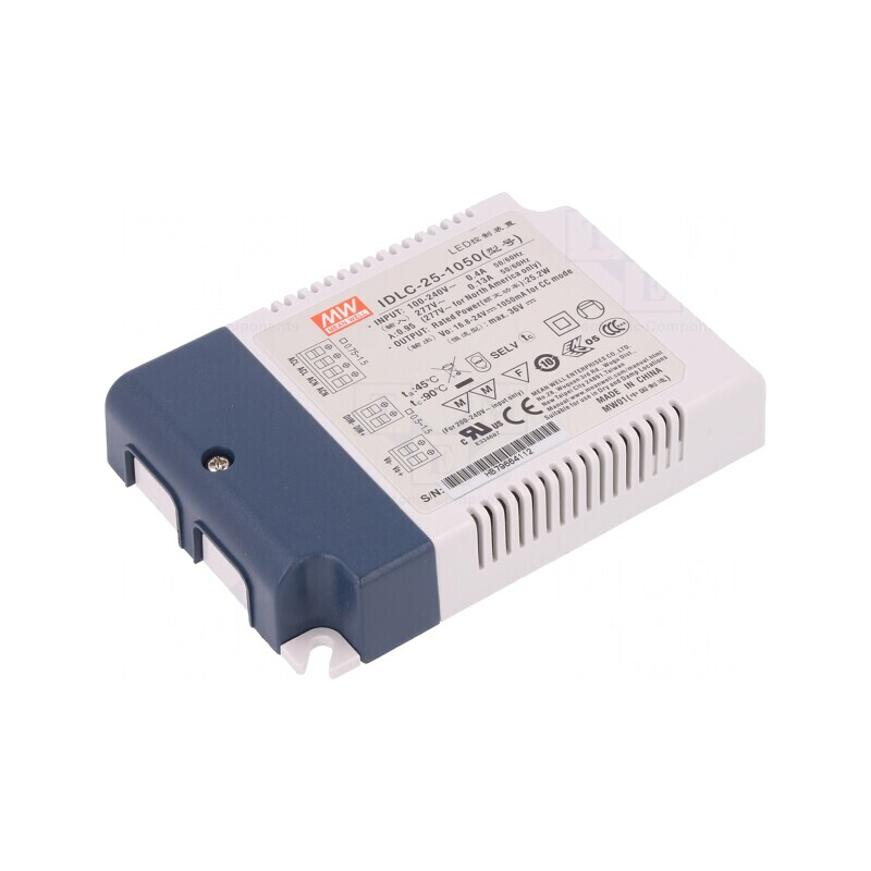 Alimentator LED 25W 16,8-24VDC 1050mA 90-295VAC | Electronic-mag.ro | Componente Electronice
