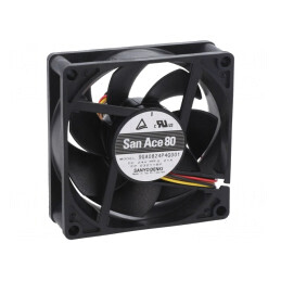 Ventilator DC Axial 24V 80x80x25mm 114.6m3/h 45dBA | Electronic-mag.ro | Componente Electronice