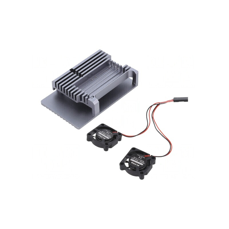 Carcasă Aluminiu Gri pentru Raspberry Pi 4 B | Electronic-mag.ro | Componente Electronice