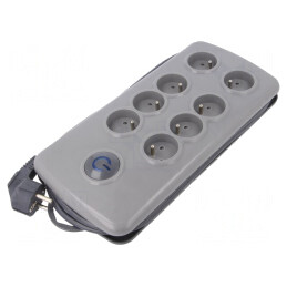 Prelungitor cu Protecție la Supratensiune, 8 Prize, 10A | Electronic-mag.ro | Componente Electronice