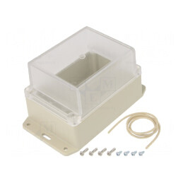 Carcasă Universală cu Lame de Fixare 85x125x85mm | Electronic-mag.ro | Componente Electronice