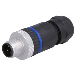 Mufă M12 4 pini tată IP67 pe cablu | Electronic-mag.ro | Componente Electronice