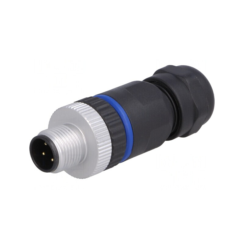 Mufă M12 4 pini tată IP67 pe cablu | Electronic-mag.ro | Componente Electronice