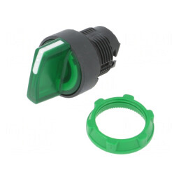 Comutator rotativ 22mm cu LED verde IP66 | Electronic-mag.ro | Componente Electronice