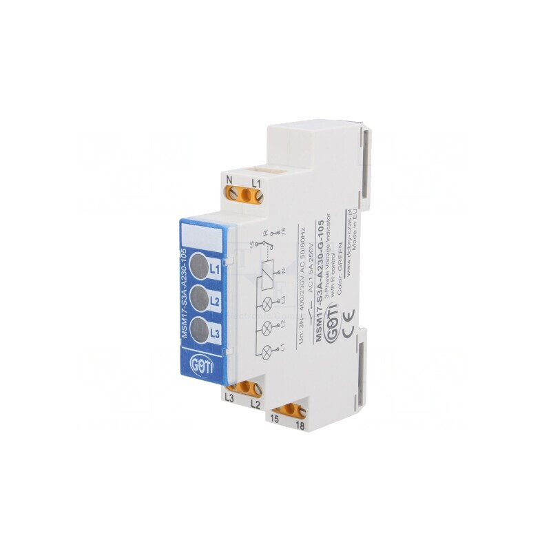 Releu Monitorizare Tensiune DIN MSM17-S3A-A230-105-G | Electronic-mag.ro | Componente Electronice