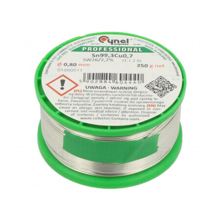 Sârmă de Lipit fără Plumb 0,8mm 250g | Electronic-mag.ro | Componente Electronice