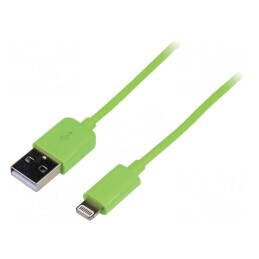 Cablu USB 2.0 Apple Lightning 1m Verde | Electronic-mag.ro | Componente Electronice