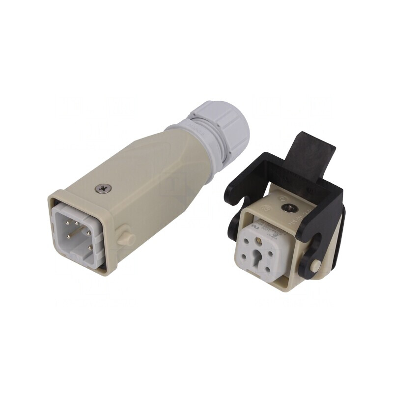 Conector HDC Tată-Mamă 5 4 PE A3 Drept | Electronic-mag.ro | Componente Electronice