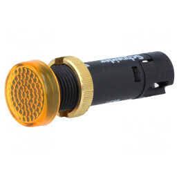 Lampă LED plată galbenă 24VDC Ø12mm IP40 plastic | Electronic-mag.ro | Componente Electronice