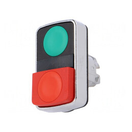 Comutator dublu 22mm roșu/verde fără IP66 | Electronic-mag.ro | Componente Electronice