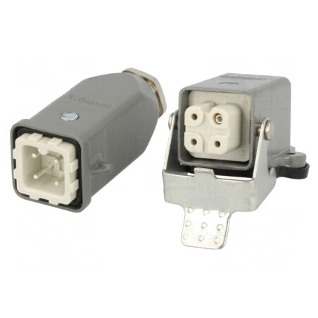 Conector HDC tată mamă 4 3 PIN metal 3A | Electronic-mag.ro | Componente Electronice