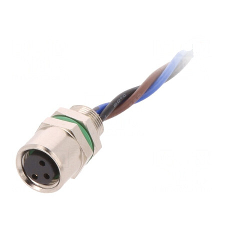 Conector Panou M8 Mamă 3 PIN-uri cu Piuliță Spate | Electronic-mag.ro | Componente Electronice