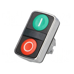 Comutator dublu 22mm roșu/verde fără IP66 | Electronic-mag.ro | Componente Electronice