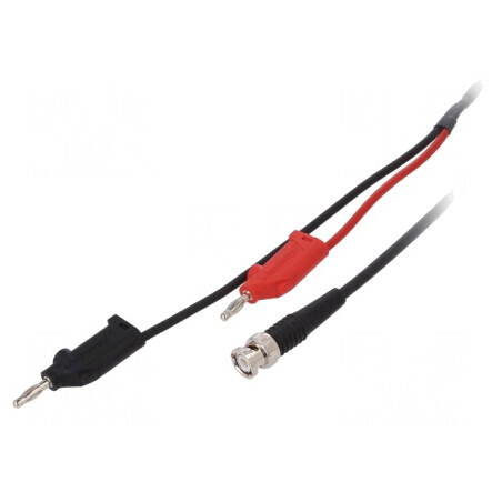 Cablu de măsurare 2m negru şi roşu PVC | Electronic-mag.ro | Componente Electronice