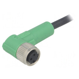 Cablu Conectare M8 3 Pin 10m Unghi 60VAC 4A PUR
