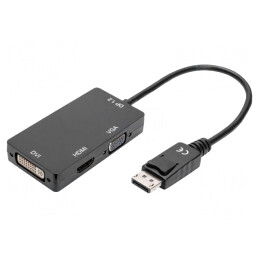 Adaptor DisplayPort la HDMI 1.4, 0.2m, Negru
