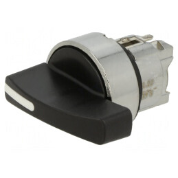 Comutator rotativ 22mm 3 poziții negru | Electronic-mag.ro | Componente Electronice
