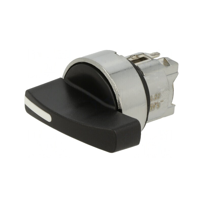 Comutator rotativ 22mm 3 poziții negru | Electronic-mag.ro | Componente Electronice