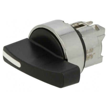 Comutator rotativ 22mm 3 poziții negru | Electronic-mag.ro | Componente Electronice