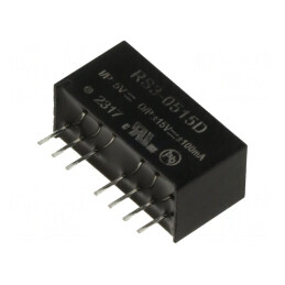 Convertor DC/DC 3W 4.5-9V la 15V/-15V SIP8 | Electronic-mag.ro | Componente Electronice