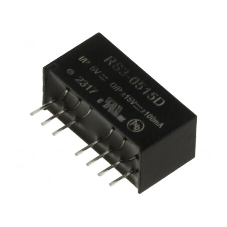 Convertor DC/DC 3W 4.5-9V la 15V/-15V SIP8 | Electronic-mag.ro | Componente Electronice