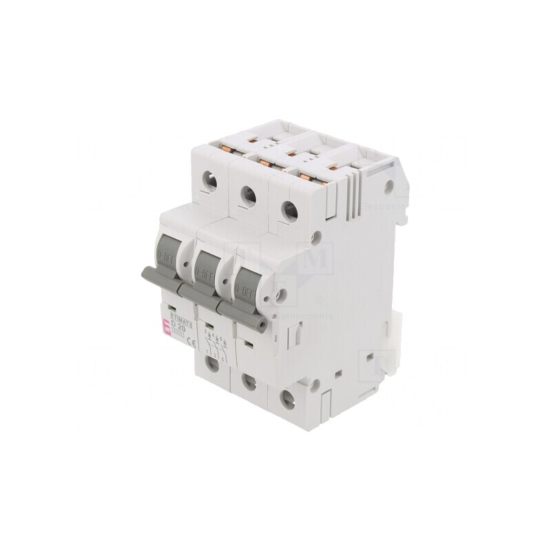 Întrerupător de supracurent 20A 3 Poli 230/400VAC 6kA | Electronic-mag.ro | Componente Electronice