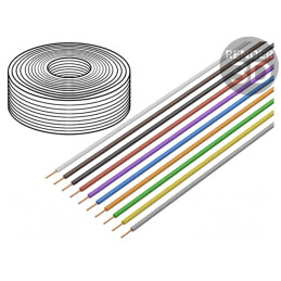 Cablu litat Cu 0,04mm2 PVC 60V 10m 10buc. | Electronic-mag.ro | Componente Electronice