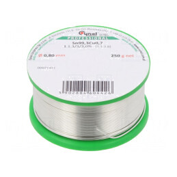Sârmă de lipit fără plumb 0,8mm 250g | Electronic-mag.ro | Componente Electronice