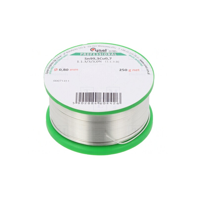 Sârmă de lipit fără plumb 0,8mm 250g | Electronic-mag.ro | Componente Electronice Sârmă de lipit fără plumb 0,8mm 250g | Electronic-mag.ro | Componente Electronice