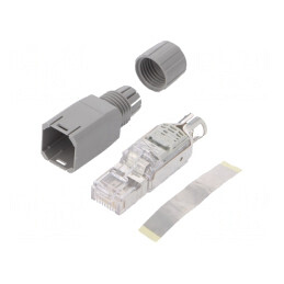 Mufă RJ45 Cat 5 Aurit 8P8C 22AWG | Electronic-mag.ro | Componente Electronice