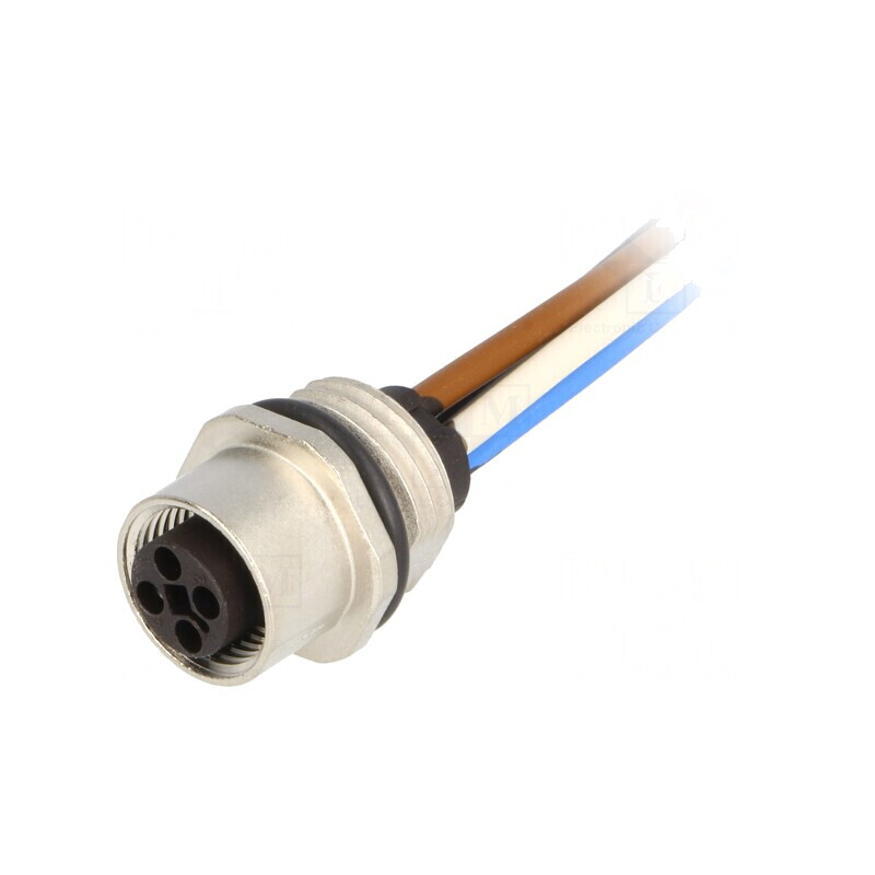 Soclu M12 PIN 4 Mamă pentru Panou T-Power | Electronic-mag.ro | Componente Electronice