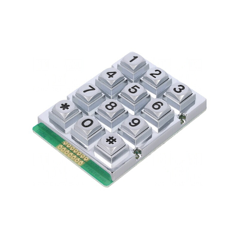 Tastatură Metalică 12 Butoane Impermeabilă | Electronic-mag.ro | Componente Electronice