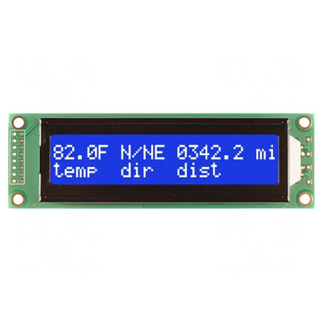 Afișaj LCD Alfanumeric 20x2 LED Albastru 5VDC | Electronic-mag.ro | Componente Electronice