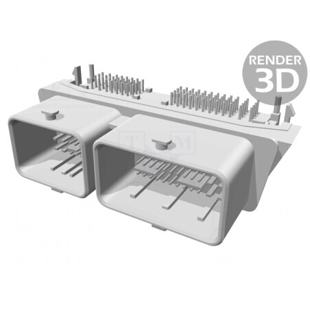 Conector Automotive CMC Tată Soclu 80 PIN Negru THT | Electronic-mag.ro | Componente Electronice
