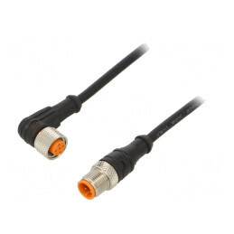 Cablu de conectare M12 2m IP67 30VDC | Electronic-mag.ro | Componente Electronice