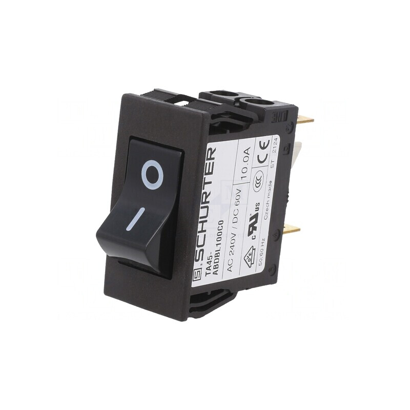 Întrerupător de Supracurent 240VAC 60VDC 10A DPST MCB | Electronic-mag.ro | Componente Electronice