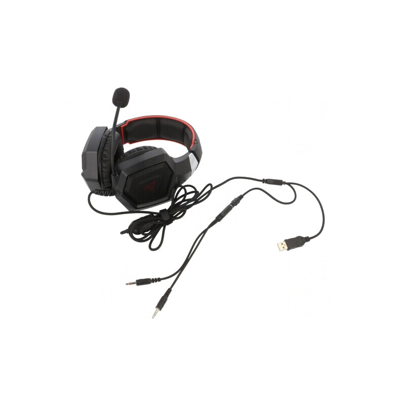 Căști cu Microfon Negru-Roșu Jack 3.5mm USB 2.2m | Electronic-mag.ro | Componente Electronice Căști cu Microfon Negru-Roșu Jack 3.5mm USB 2.2m | Electronic-mag.ro | Componente Electronice