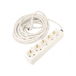 Prelungitor Schuko 5 Prize Alb 10m 16A | Electronic-mag.ro | Componente Electronice