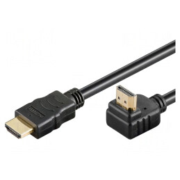 Cablu HDMI 1.4 cu Mufă 90° 5m Negru | Electronic-mag.ro | Componente Electronice