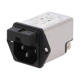 Conector Alimentare AC 6A 250V IEC 60320 | Electronic-mag.ro | Componente Electronice