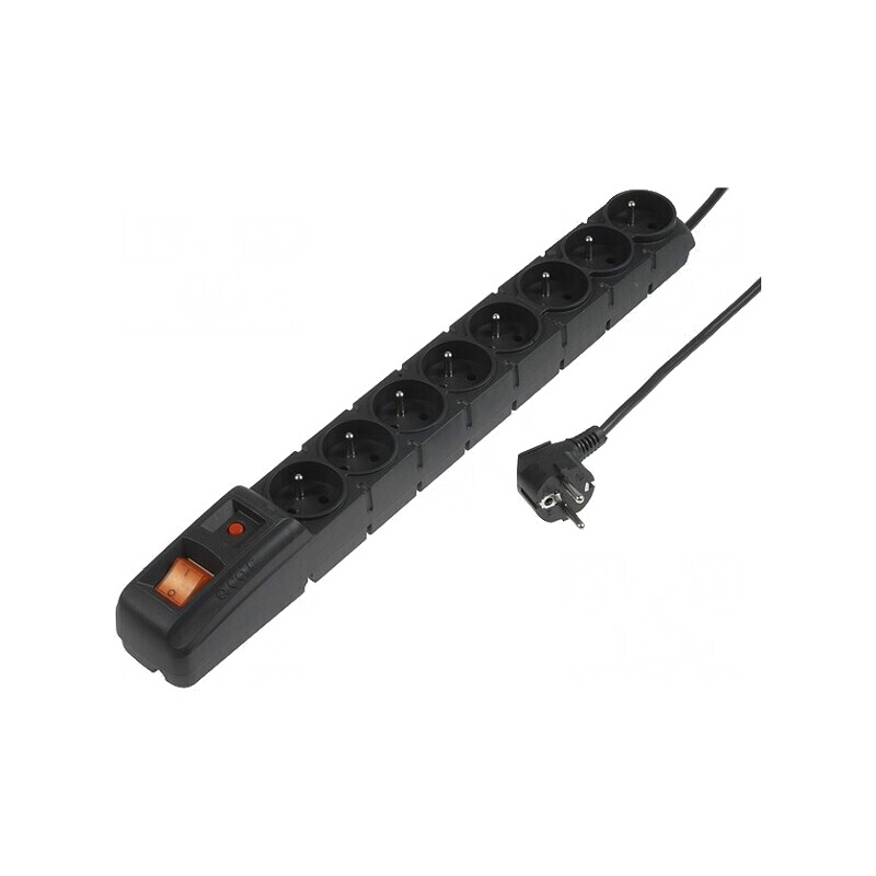Prelungitor cu protecție la supratensiune ACAR S8 3.0m Negru 8 Prize 10A | Electronic-mag.ro | Componente Electronice Prelungitor cu protecție la supratensiune ACAR S8 3.0m Negru 8 Prize 10A | Electronic-mag.ro | Componente Electronice