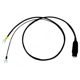 Cablu măsurare clemă crocodil cu conector furcă x2 | Electronic-mag.ro | Componente Electronice